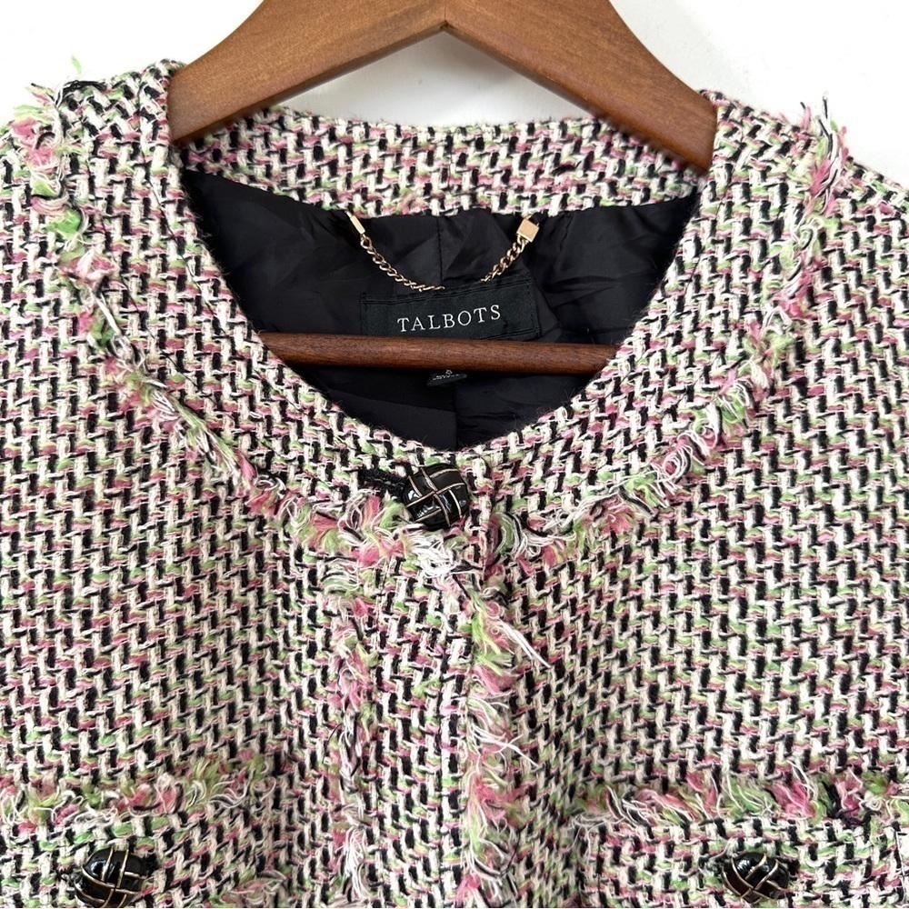 Talbots Multi-Color Tweed Cropped Blazer - Picture 3 of 12